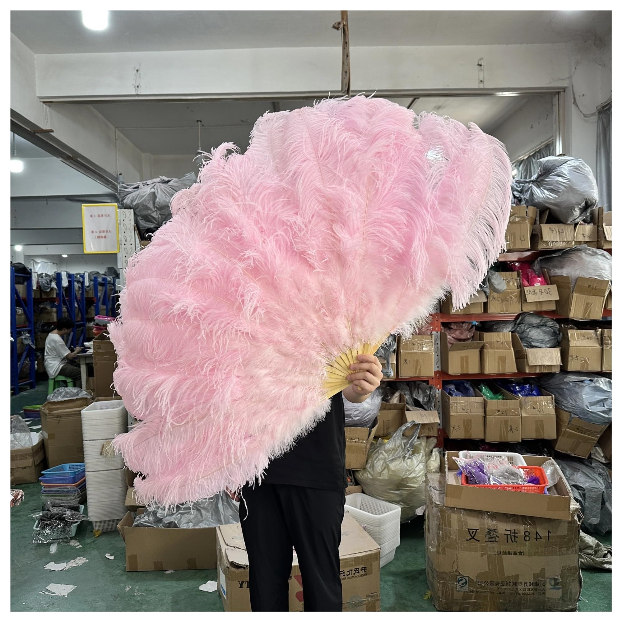 Amazon.co.jp: JBTBIHIG オーストリッチフェザーファン 大型ダチョウ